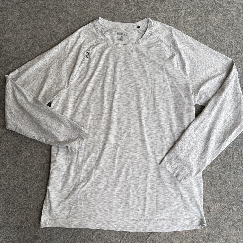 Rhone Shirt Mens XL Gray Lightweight Long‎ Sleeve Athletic Running Tee Gorpcore